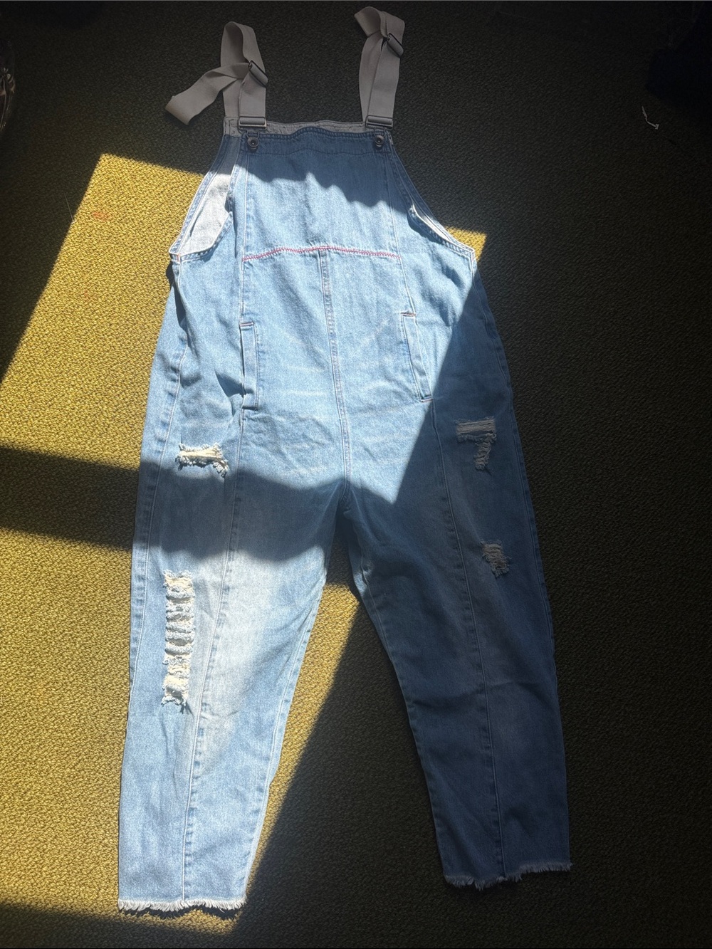 Jean Overall SZ M w White Canvas Straps